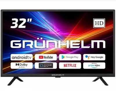 Телевізор 32, Google Android TV 11.0 - 32H300-GA11 T2 SMART TV, G7W, color box (GRUNHELM) 120189 фото