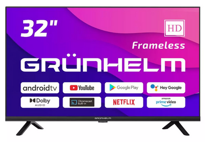 Телевізор 32, Google Android TV 11.0 - 32H500-GA11V T2 SMART TV, G7L, color box (GRUNHELM) 120191 фото