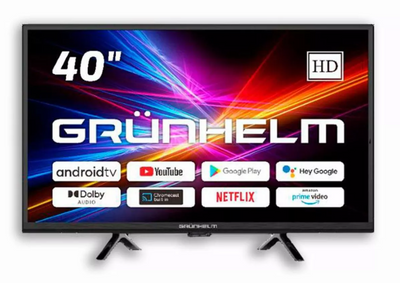 Телевізор 40, Google Android TV 11.0 - 40F300-GA11 T2 SMART TV, G7W, color box, voice RC (GRUNHELM) 120197 фото