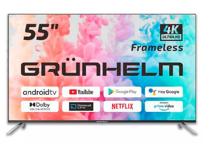Телевізор 55, Google Android TV 11.0 - 55U700-GA11V T2 SMART TV, M8X, voice RC, dar (GRUNHELM) 120203 фото