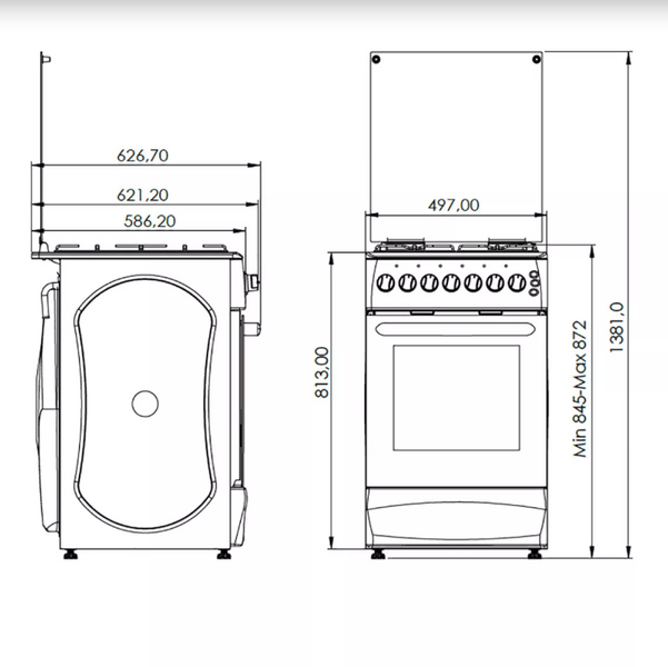 Плита газовая коричневая Grunhelm G4FG5612BR-0 127336 фото