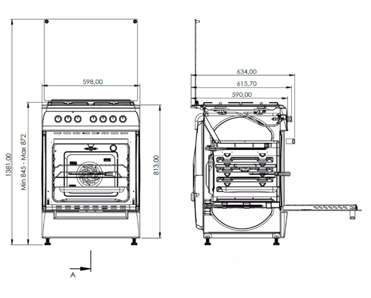 Плита газовая белая Grunhelm G4FG6612W 127337 фото