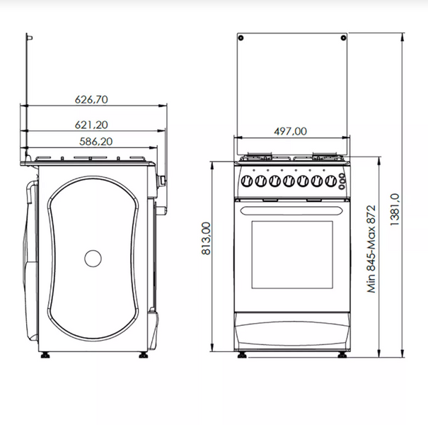 Плита газовая белая Grunhelm G4FM5611W 127335 фото