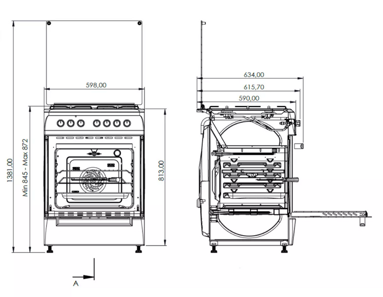 Плита газовая белая Grunhelm G4FM6611W 127338 фото